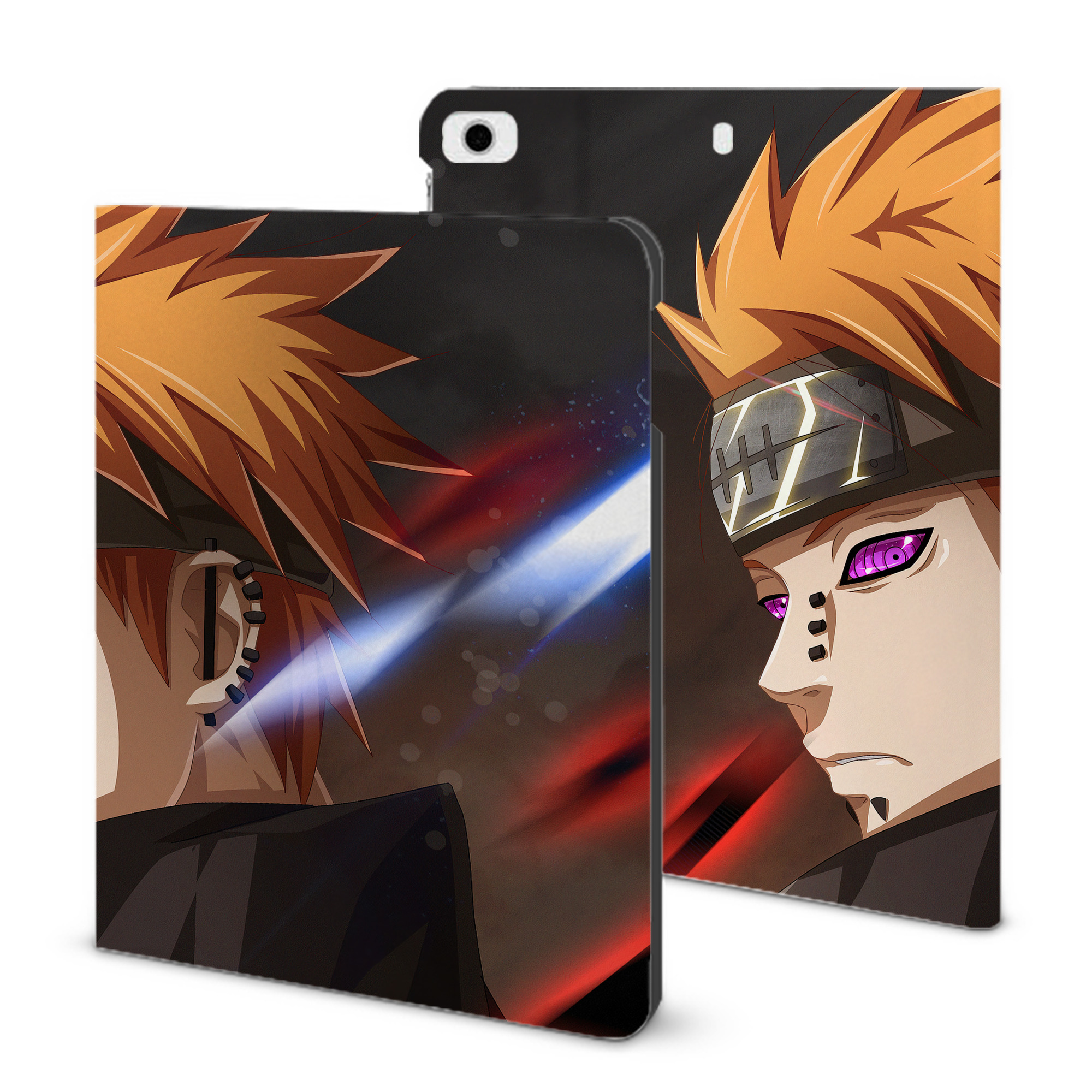 （画像用） NARUTO -ナルト- NARUTO -ナルト- 疾風伝 IPad ケース ブック型 PUレザー TPU 耐衝撃 軽量 薄型 ペン収納なし 全面保護 IPad 各モデル対応